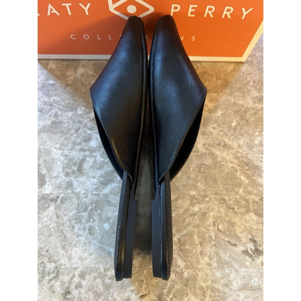 Katy Perry Women's  Size 9 Evie Mule Textured Faux Nappa Black Slide Shoes  NEW - Picture 4 of 7